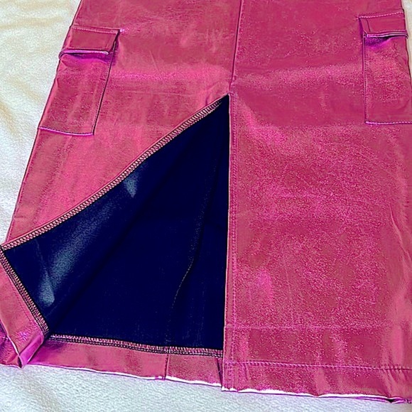 Soho Apparel Young Contemporary Faux Leather Cargo Skirt Size M NWT - Picture 13 of 13